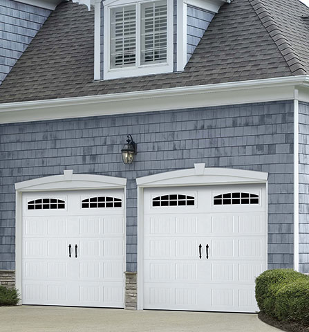 Heritage Carriage House Bead Board True White Garage Door