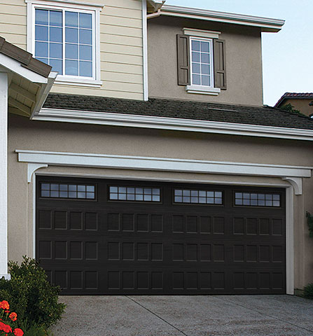 Hillcrest Recessed Black Garage Door